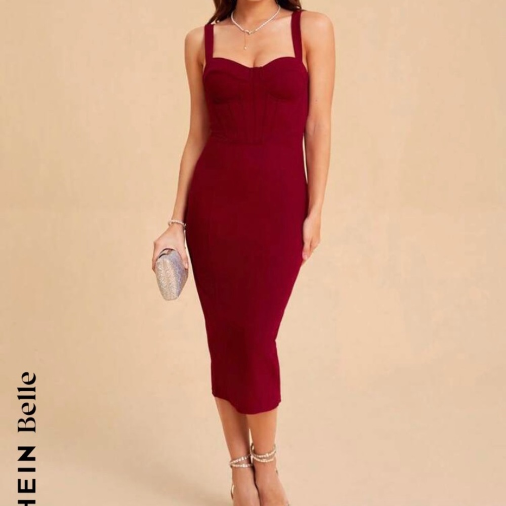 Brand New Burgandy Shein Dress